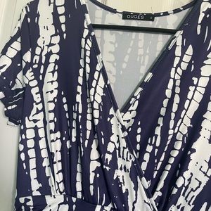Navy and White maxi dress